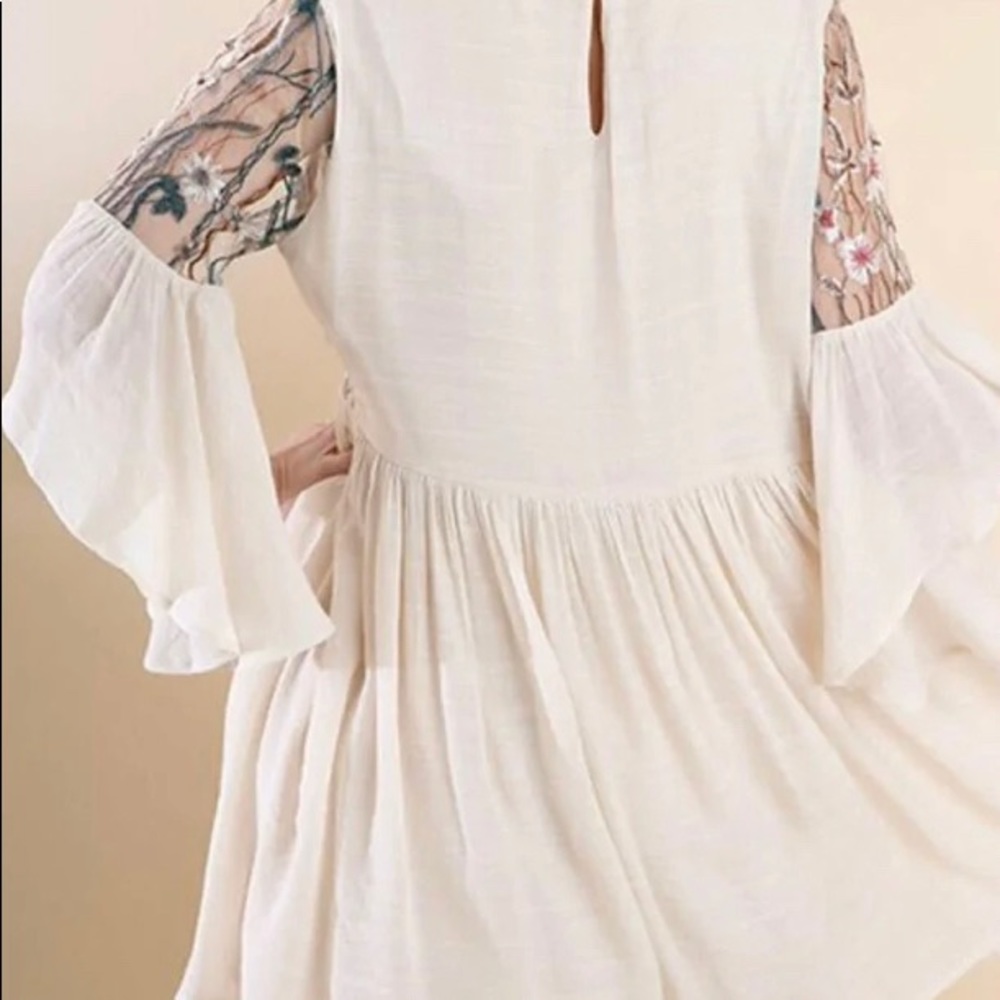 Altered State Dress Umgee Sheer Cream Dress Size S - Picture 2 of 8